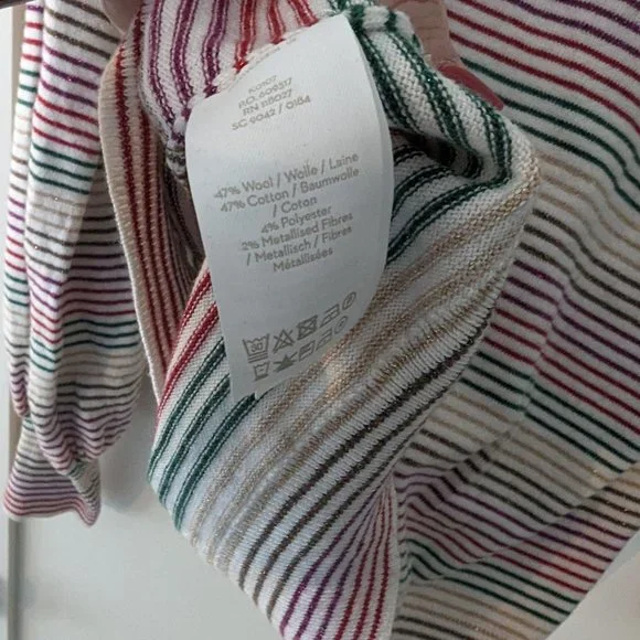 Boden striped metallic sweater medium EUC - Picture 5 of 5